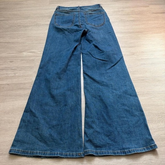 27x30 Blue Flared Bootcut Jeans Y2K 2000s Grunge Massive Leg Opening - Picture 2 of 6
